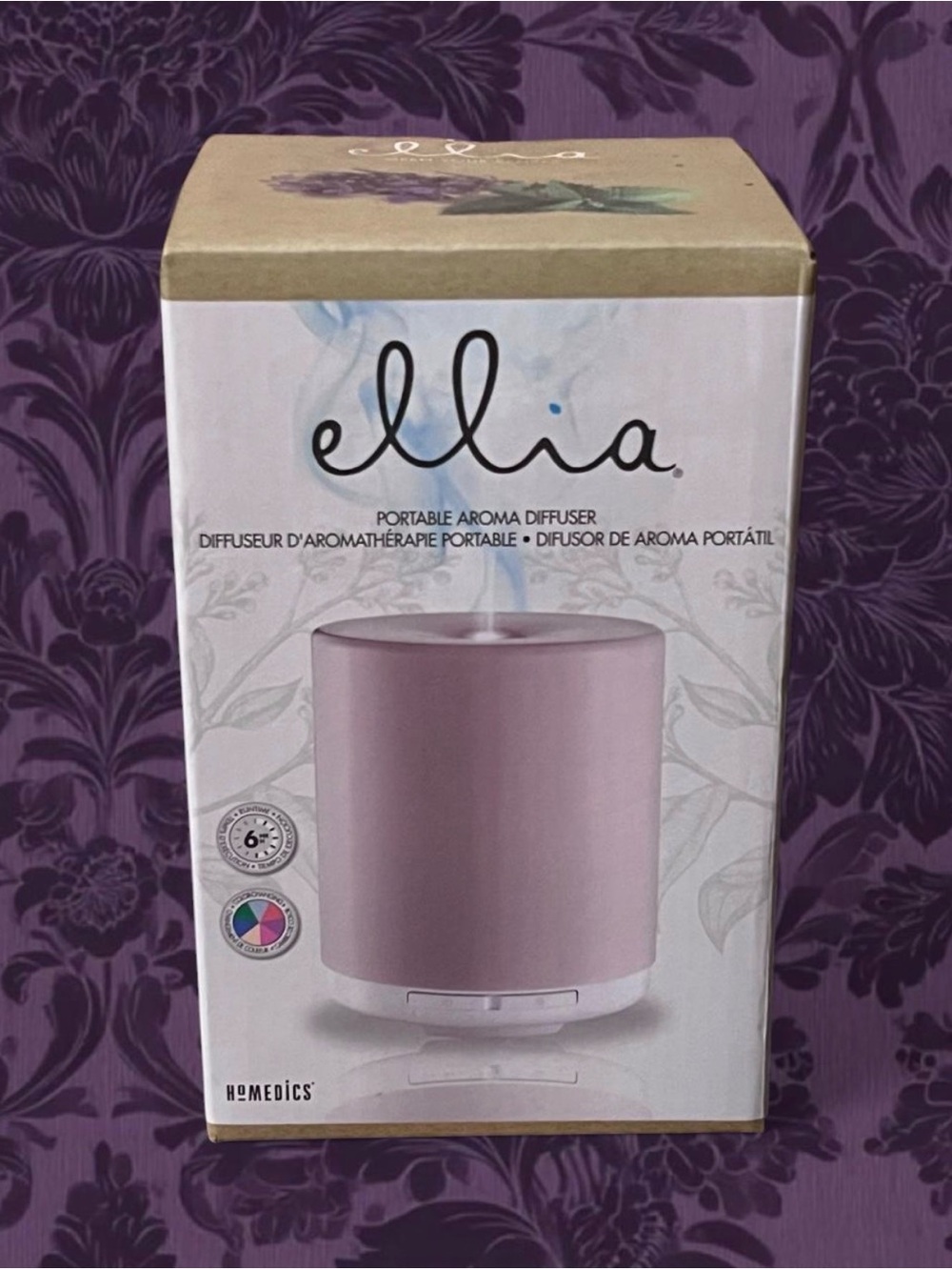 Ellia Oil Diffuser Homedics Color Changing Portable Aroma